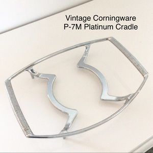 Corningware P-7-M Vintage Platinum Cradle